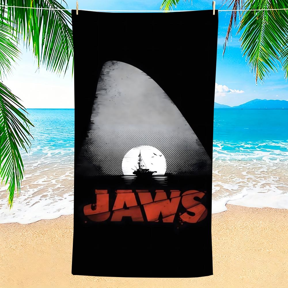M- Jaws Towel Microfiber Beach Towel, Quick-dry, Sand-free, Ultra-fine Fiber, Super Soft.
