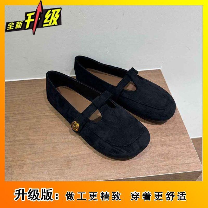 Fashion versatile retro style flat-soled grandma shoes women's cute comfortable soft-soled women's single shoes 2025 spring and autumn new models