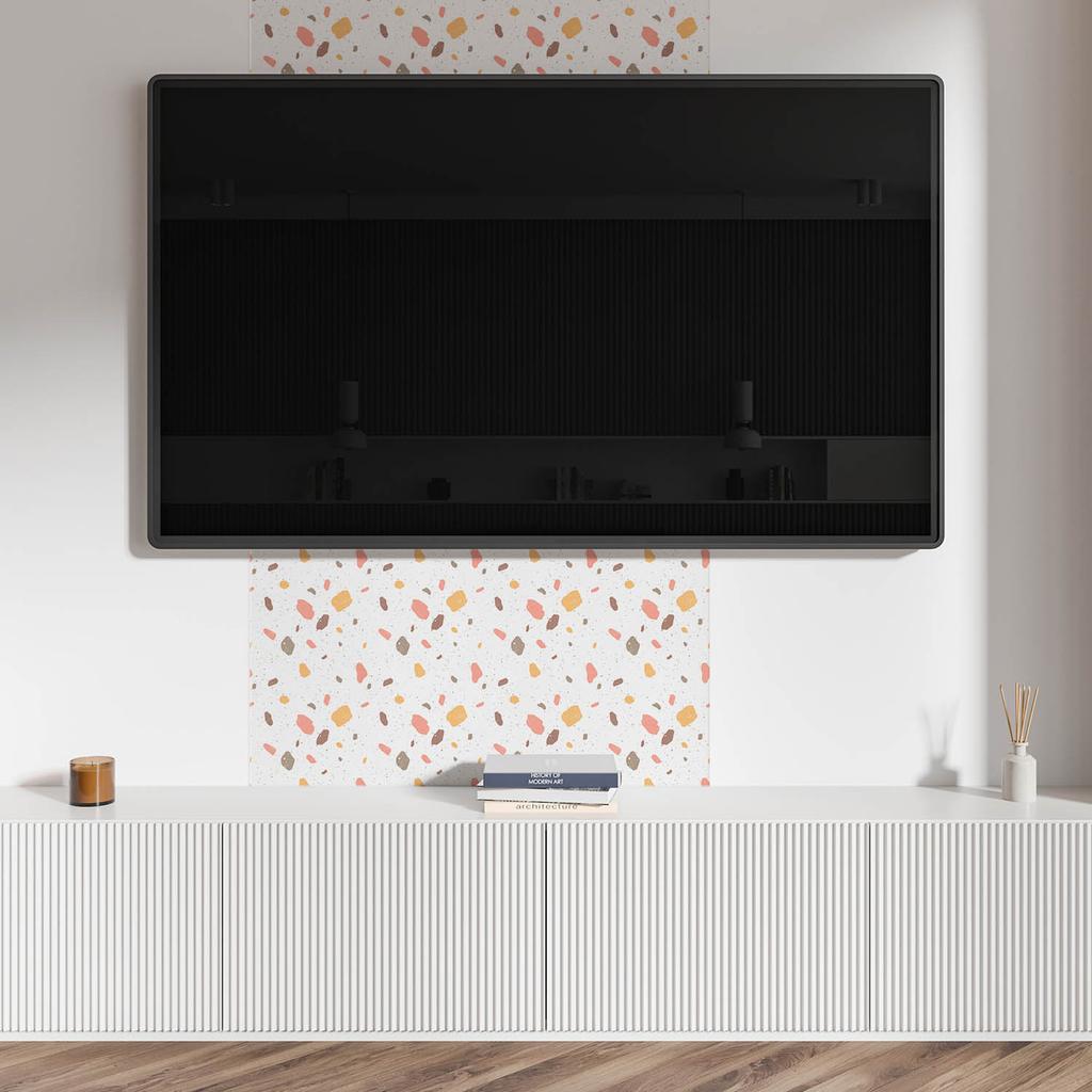 Dekoracyjne Kafelki Ścienne Samoprzylepne Winyl Abstrakcyjny Wzór Z Plamami 10X40X20 Cm
