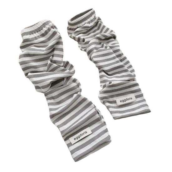 Stripete armermer for menn kvinner UV-beskyttelse lange fingerløse hansker