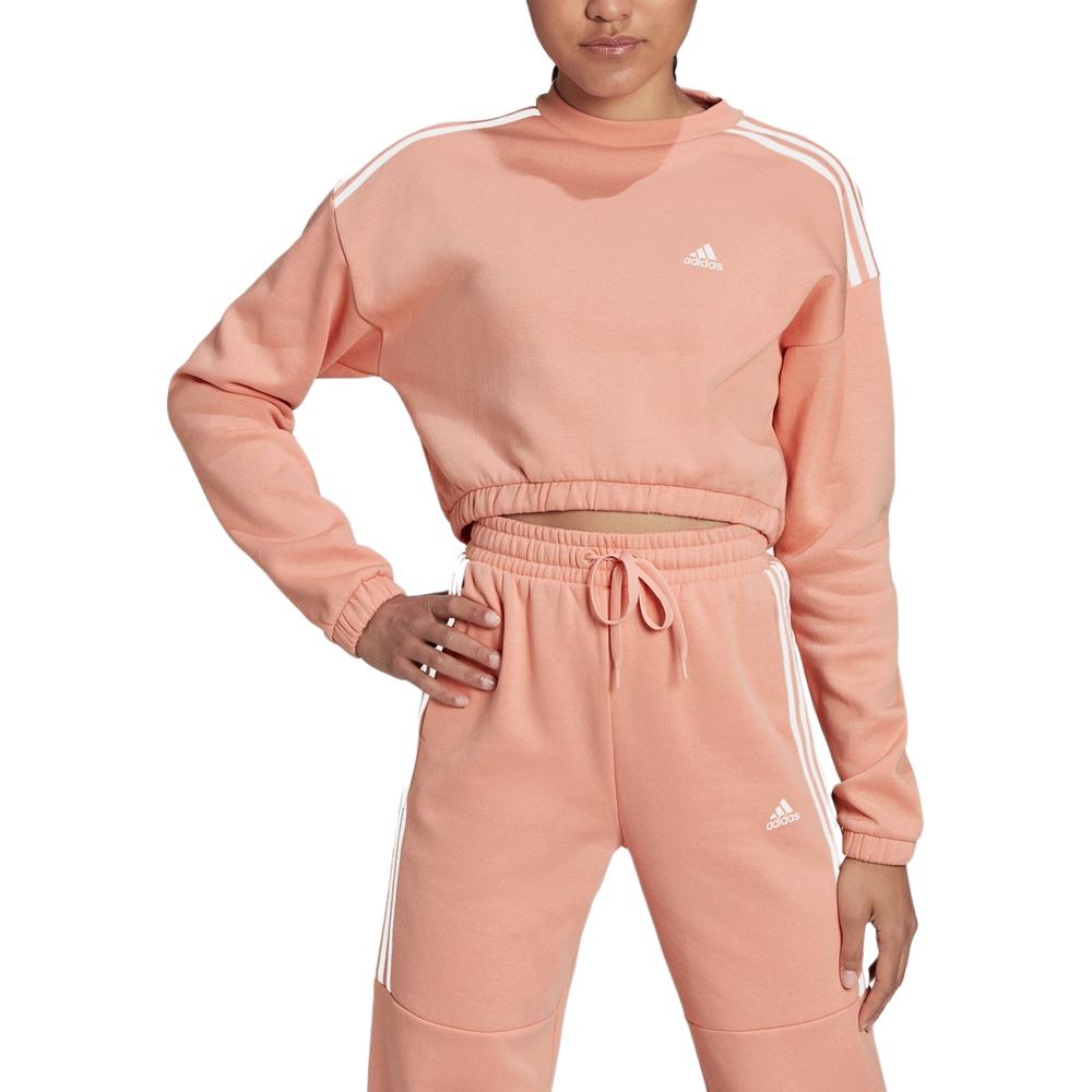 

Adidas Sweatshirts Women s Red Pink Crew Neck Moderate Regular HC2920 XXL