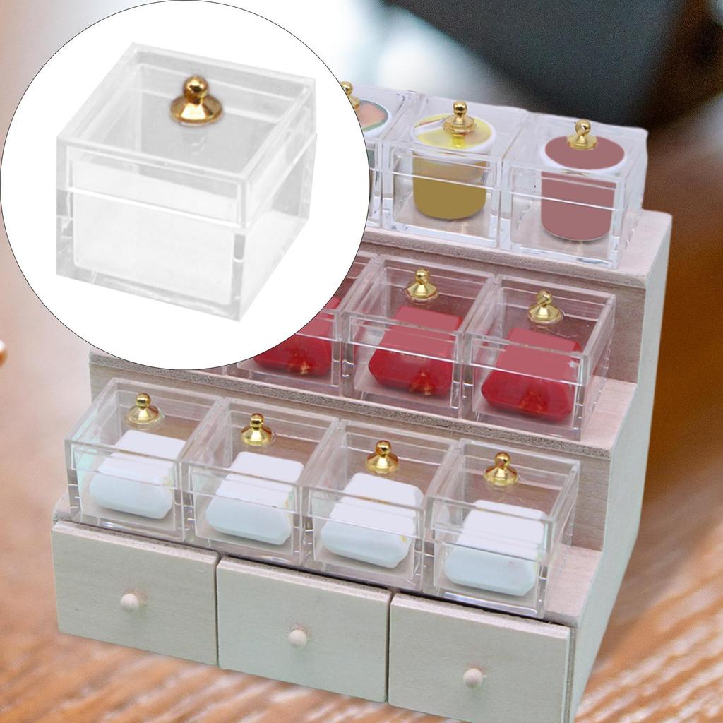 Miniature Doll Display Case Party Accessories Toys Model for Furnishings
