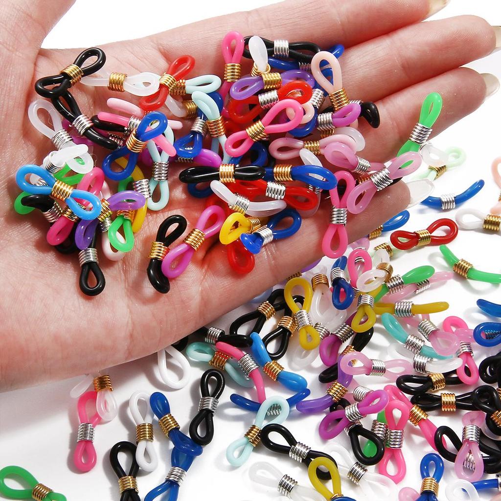 Špičkový protiskluzový nerezový řetízek na brýle se silikonovou sponou ve tvaru osmičky