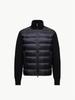 In Stock: 2025 A/W Unisex Patchwork Knit Down Jacket - Slim Fit, Stand Collar, Lightweight, Fashionable Outerwear