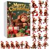Advent Calendar Resist Monkey Wearing Christmas Hat Design 24-Day Countdown Festive Family Activity Calendar