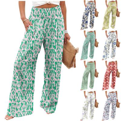 Women's Casual Pants Loose Soft Solid Color  Wide Leg Long Pants High Waist Straight Leg Pants