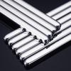 1Pair Stainless Steel Chopsticks Non Slip Tip Heat Resistant Reusable Dishwasher Safe For Home Asian Restaurant Daily Use