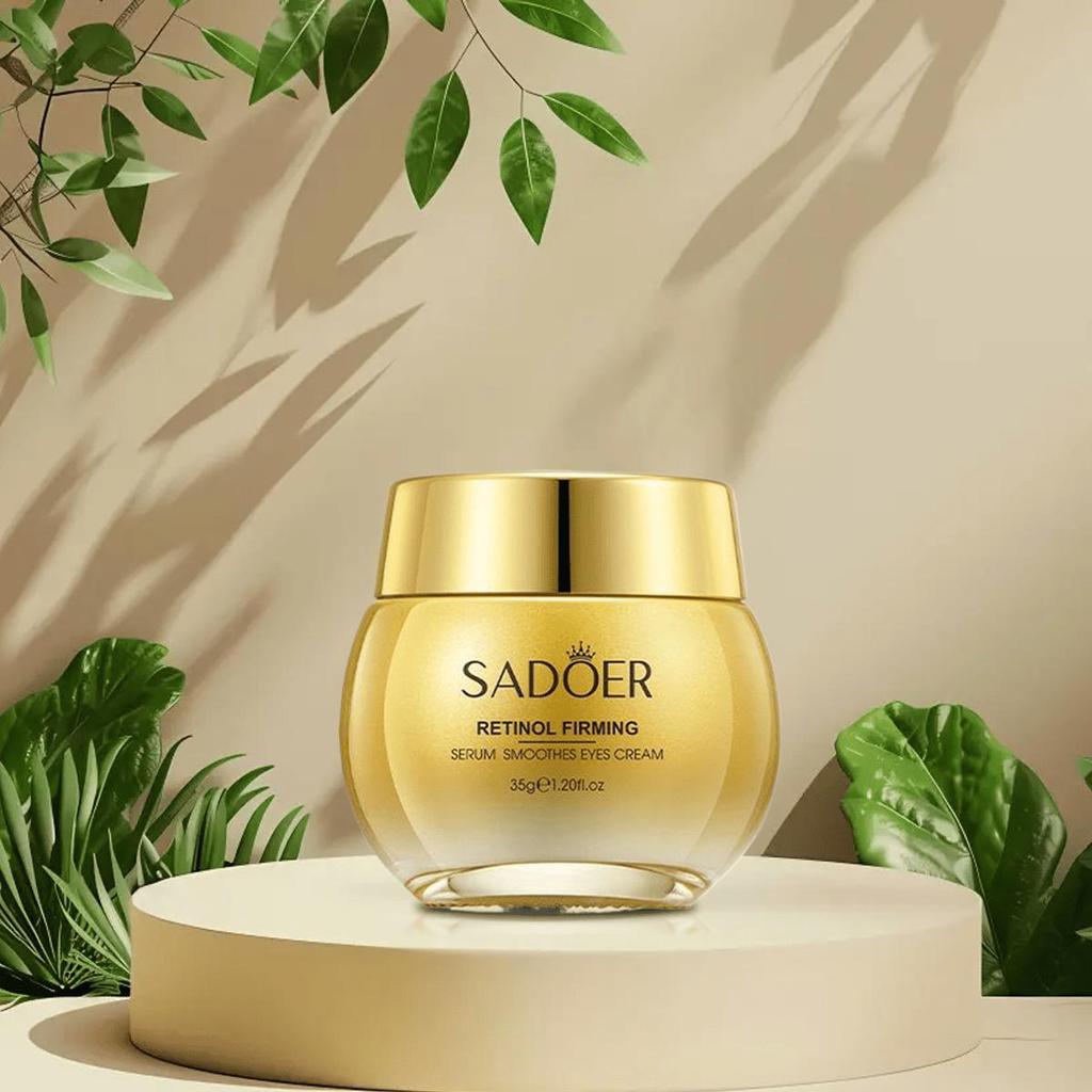 SADOER Crema Contorno Occhi Rassodante al Retinolo 35g Idratazione Profonda Anti-Età Riduce Occhiaie Rughette Illuminante Cura della Pelle Sotto gli Occhi