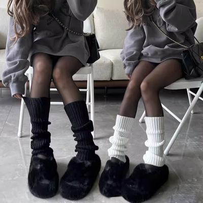 2023 Lolita Beenwarmers Vrouwen Lange Sokken Wol Gebreide Voet Cover Arm Warmer Y2K Herfst Winter Gehaakte Hoop Sokken laars Manchetten