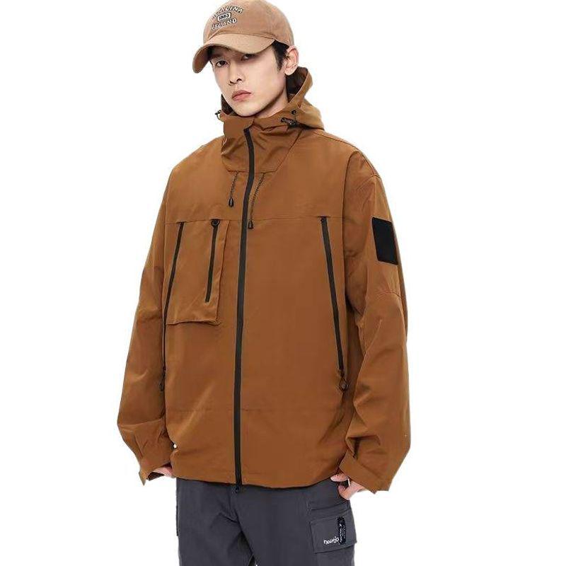 Trendy Men's Functional Windproof Waterproof Softshell Outdoor Jacket