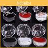 Stylish Acrylic Small Octagonal Clear Crystal Ring Box Jewelry Organizer For Rings Earrings And More