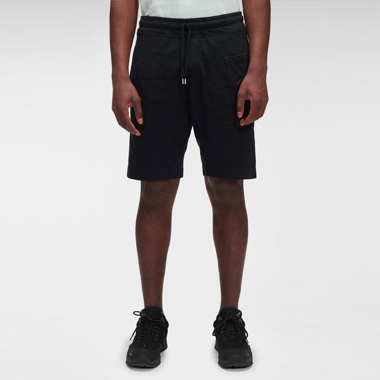 C.P. Company SS22 Lightweight Fleece Shorts Men Shorts Black 12CMSB020A002246G999
