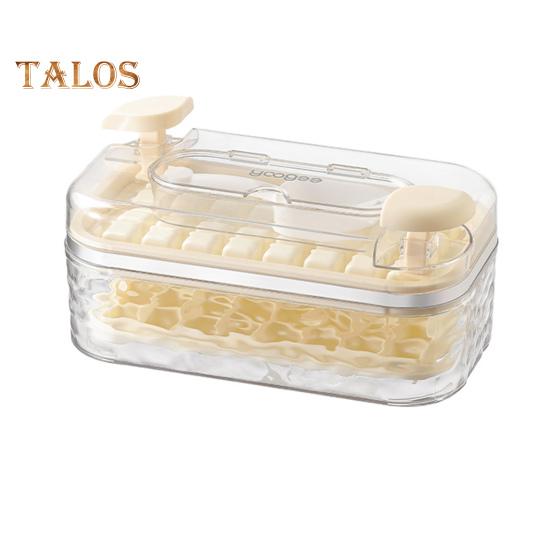 

Лоток для льда с крышкой и контейнером для предотвращения запахов 32 решетки Лотки для кубиков льда Легкосъемный льдогенератор нажимного типа для морозильной камеры Виски Коктейль Кофе Чай Dual Layer молочный белый