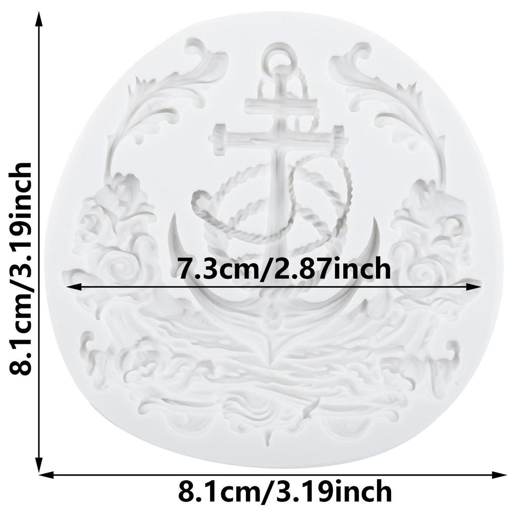 Anchor Silicone Mold Ship Anchor Fondant Molds Cake Decorating Tools Cupcake Topper Candy Resin Clay Chocolate Gumpaste Mold