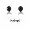 S925 Silver Needle Black & Blue Butterfly Earrings - Tianku Girl 2021 Korean Trendy Style