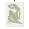Minimalism Abstract Woman Posters Wall Art Canvas Painting For Living Room Home Decor Matisse Green Leaf Flower Modern