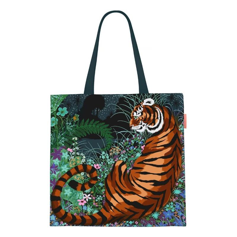 Printed Canvas Bag Women's Hand Bag Large Capacity Student Tutoring Shoulder Bag