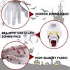 Haunted House Lighted Zombie Props Realistic Face Arms Skeleton Statues Halloween Graveyard Decor Scary Lifelike Premium
