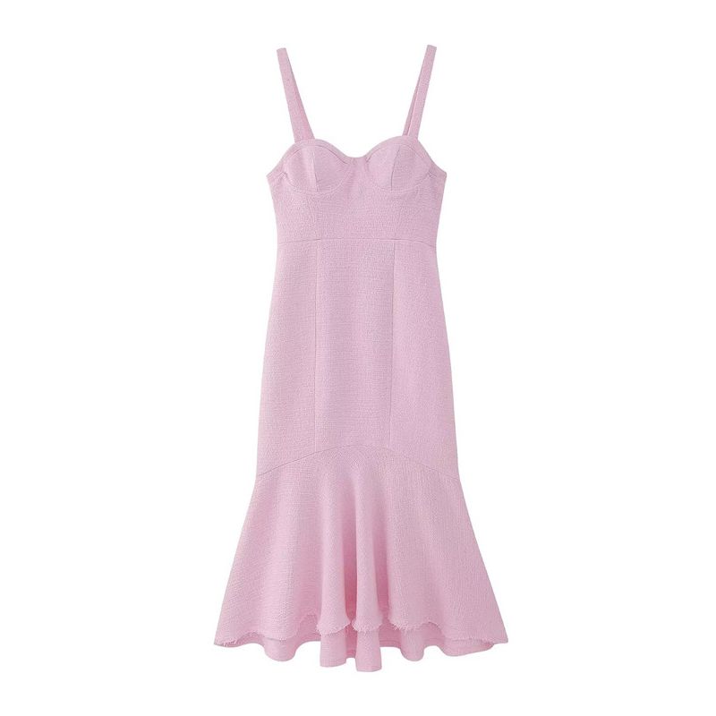 

Fashion Wind Spring and Summer New Arrival Fashion Women s Fashion Clothing Texture Laminated Decoration Dress 2924461 621 Pink L