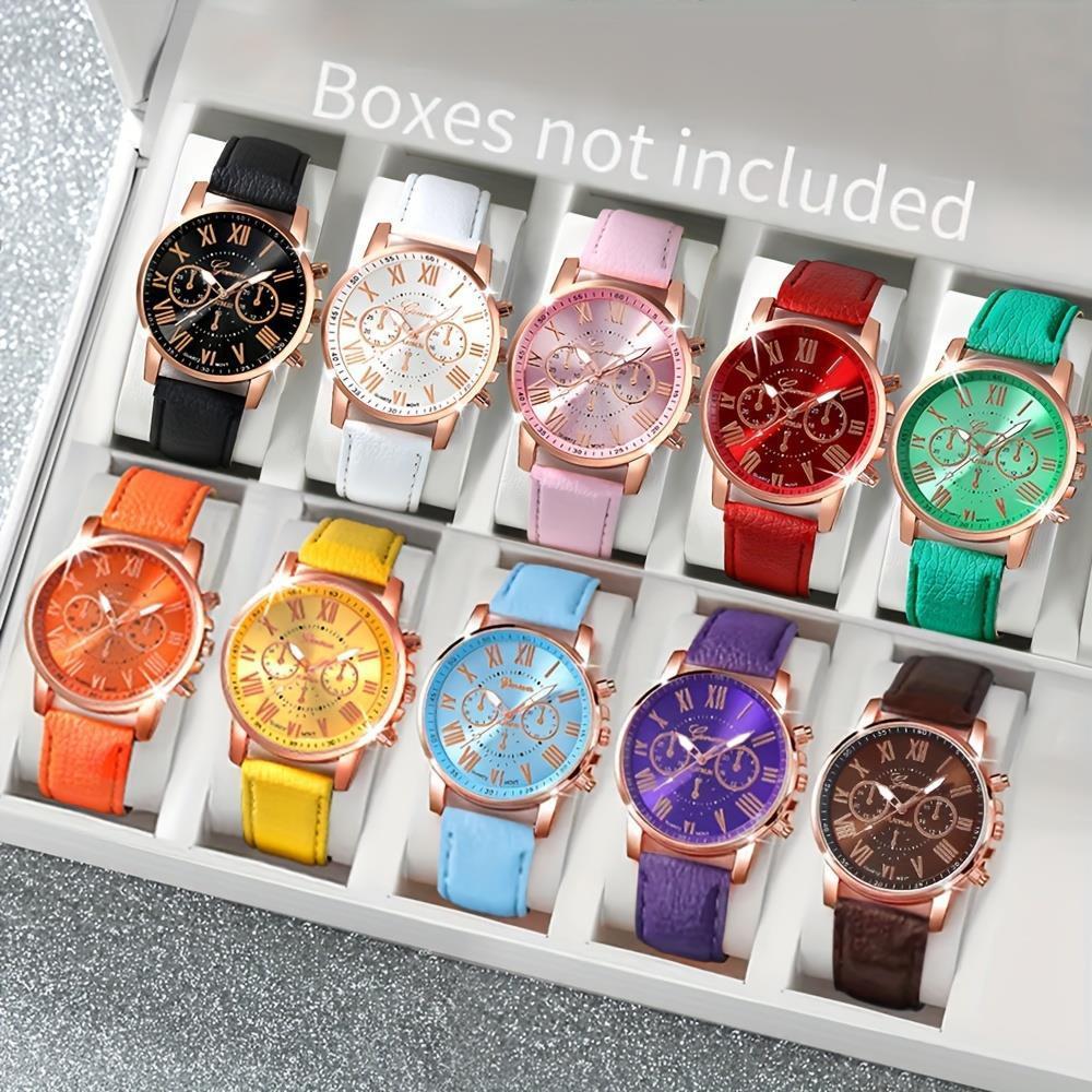Damenuhren Marke Sportstil Mode Damenuhr Lederuhr Herren Mädchen Damen Quarz Armbanduhren Montre Femme
