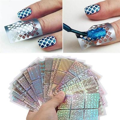 6/12/24 Sheet DIY Nail Art Vinyls Mold Stencil Hollow Template Guide Stickers