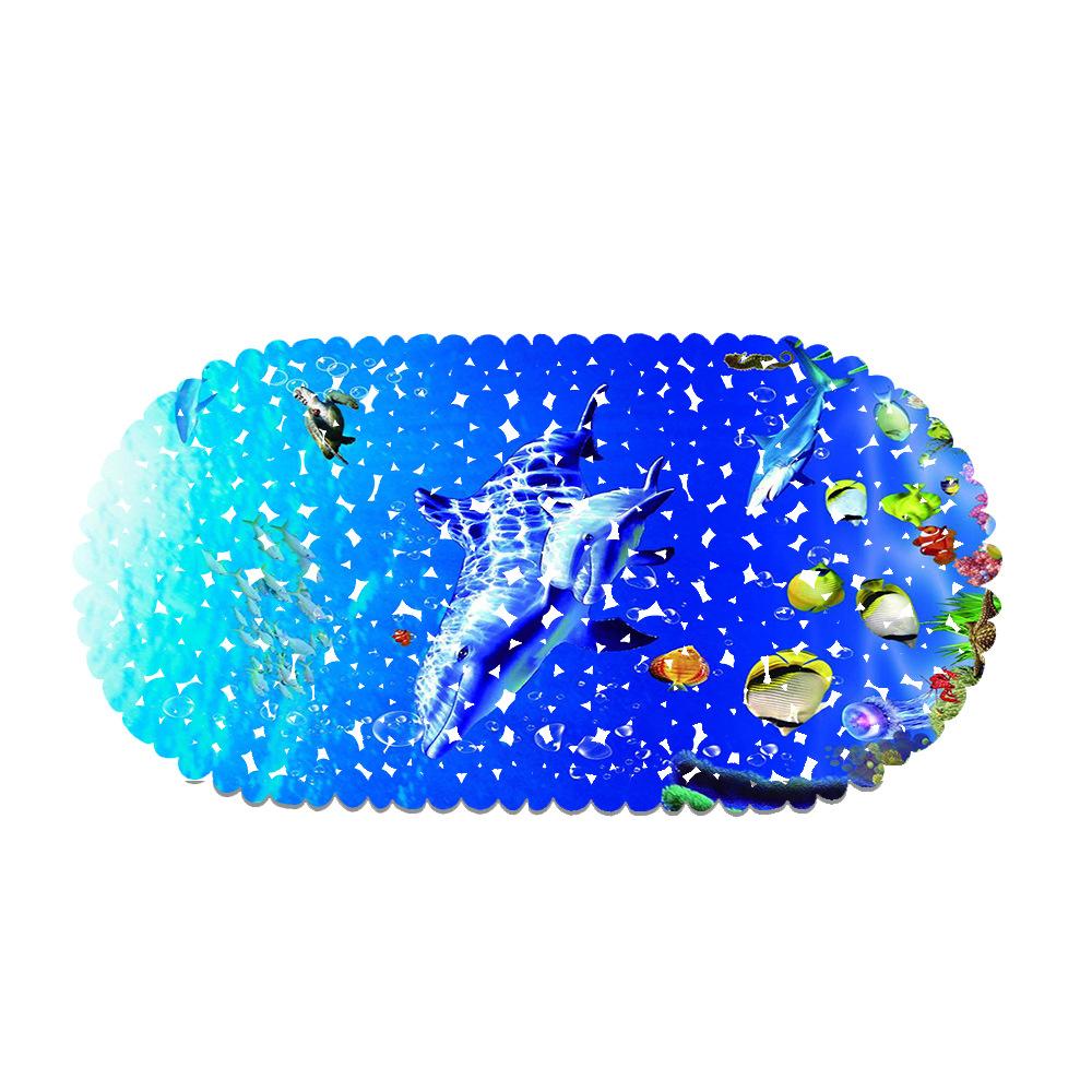 Underwater World Bathroom Mat Bath Room Floor Mat Pvc Non-Slip Mat Waterproof Suction Cup Floor Mat Foot Mat Can