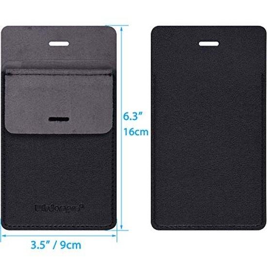Wisdompro chest pocket pen case lab coats dress shirts protectorguard holder ink leakagestain prevention PU leather set 3 black.