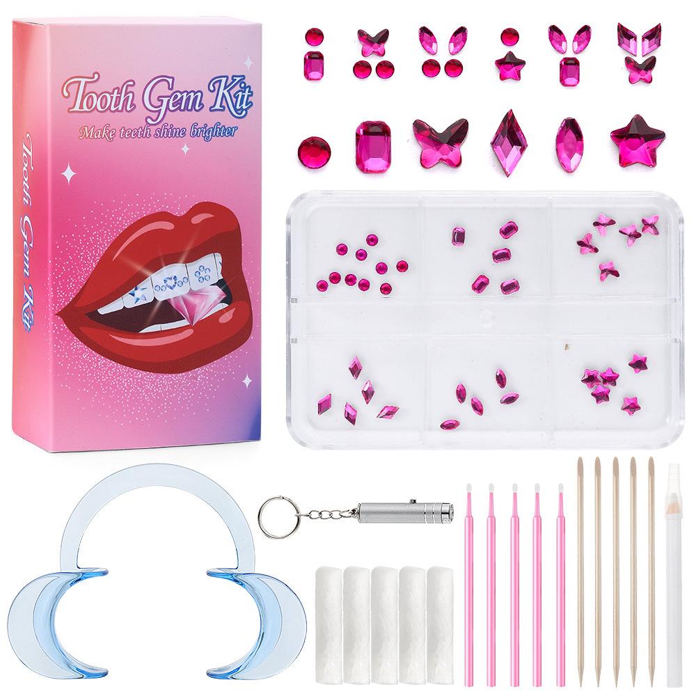 Dental Diamond Tooth Decoration, Tooth Diamond Tool Diy Set, Tooth Sticker, Diamond Love Horse Eye Decoration