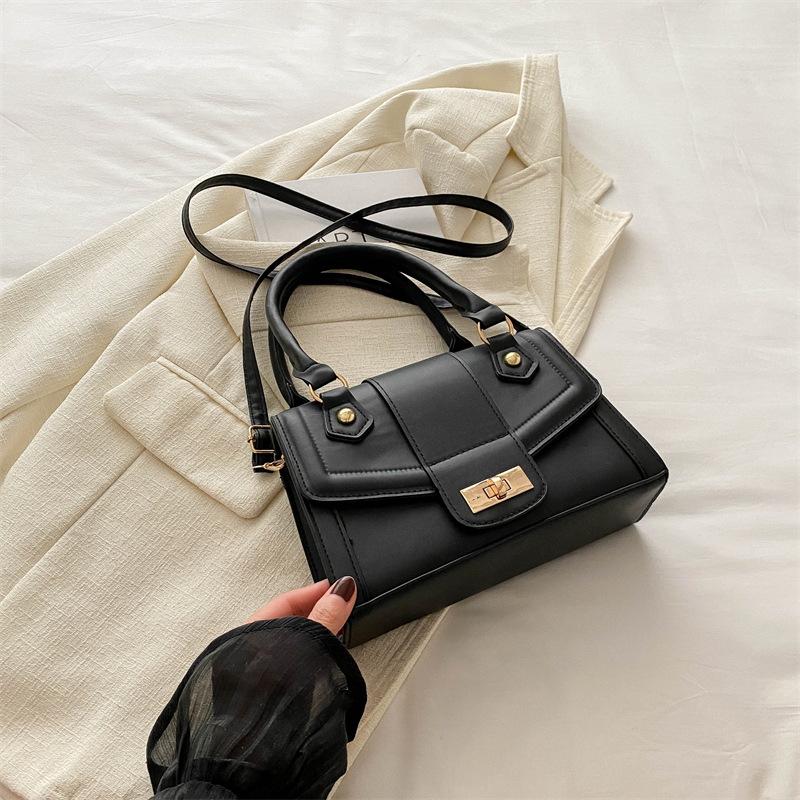 

Летний нишевый дизайн 2024 года, новая фактурная сумка, модная и простая сумка через плечо, повседневная и красивая сумка-мессенджер чёрный