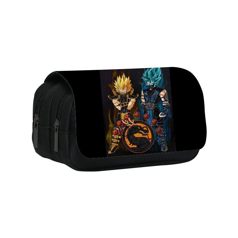 Ball Dragon Anime Character Print Student Double Layer Stationery Bag Storage
