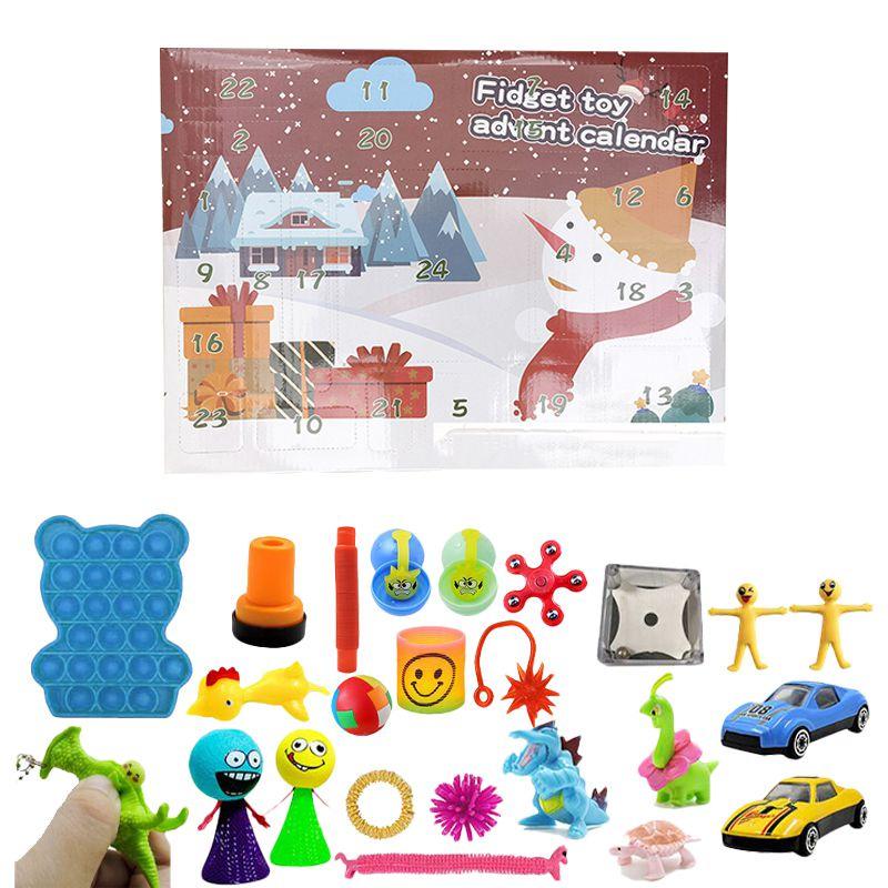 Exciting Kids Fidget Squishy Toy Cars Advent Calendar For Stress Relief And Sensory Fun