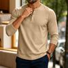Camicia da Uomo a Maniche Lunghe Colore Vestibilità Casual con Bottoni
