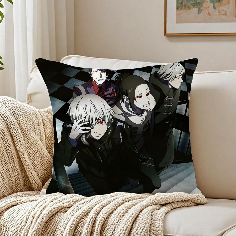 Anime Psychological TTokyo GGhoul Cushion Cover Pillowcase Antidustmite living Room Sofa Decor Cushion Room
