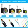 100Pcs/Set Plastic Metal Nail In Cable Clips Black Coaxial Cable Clamp  for Home Office Workshop