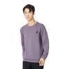 Li-Ning Fitness Series Solid Color Crew Neck Pullover Long Sleeve Sweatshirt Men Sweatshirt Dark-Gray Purple AWDU575-3