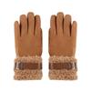 Winterfleece verdickte Thermohandschuhe Damen Wildlederhandschuhe Outdoor winddicht und kalt Fahrradhandschuhe