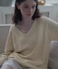 DEHEVE Classic V-Neck Knit [Butter]