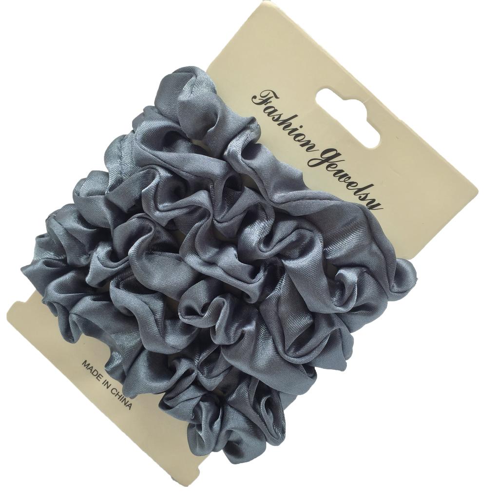 6/5pcs/set Satin Hair Scrunchies for Women Small Cute Scrunchy for Hair Headwear for Ponytail Accessories Rubber Band Black