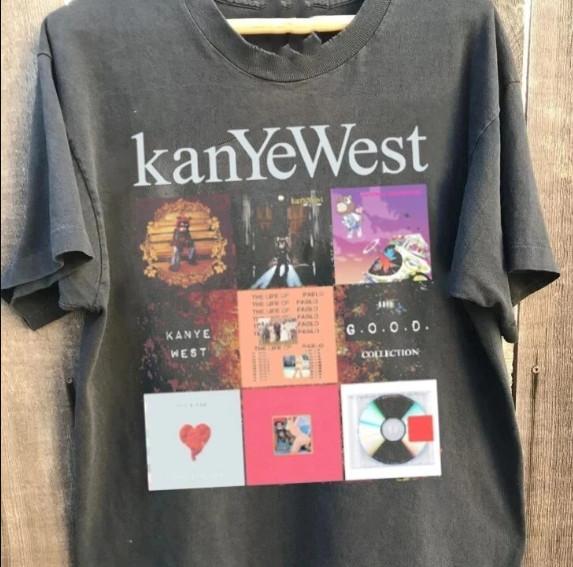 Kanye West Shirt Kanye West Tour Charcoal T-shirt Unisex Vtg S-5XL XXL