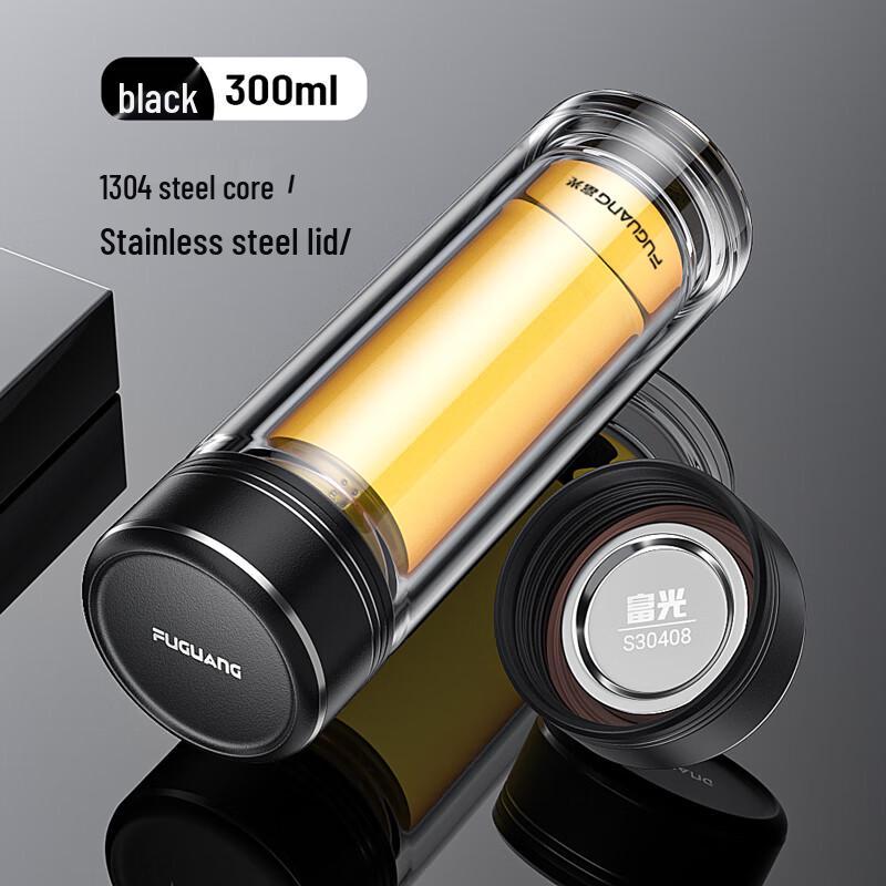 FUGUANG Zhengyang Double Wall Glass Portable Tea & Water Bottle
