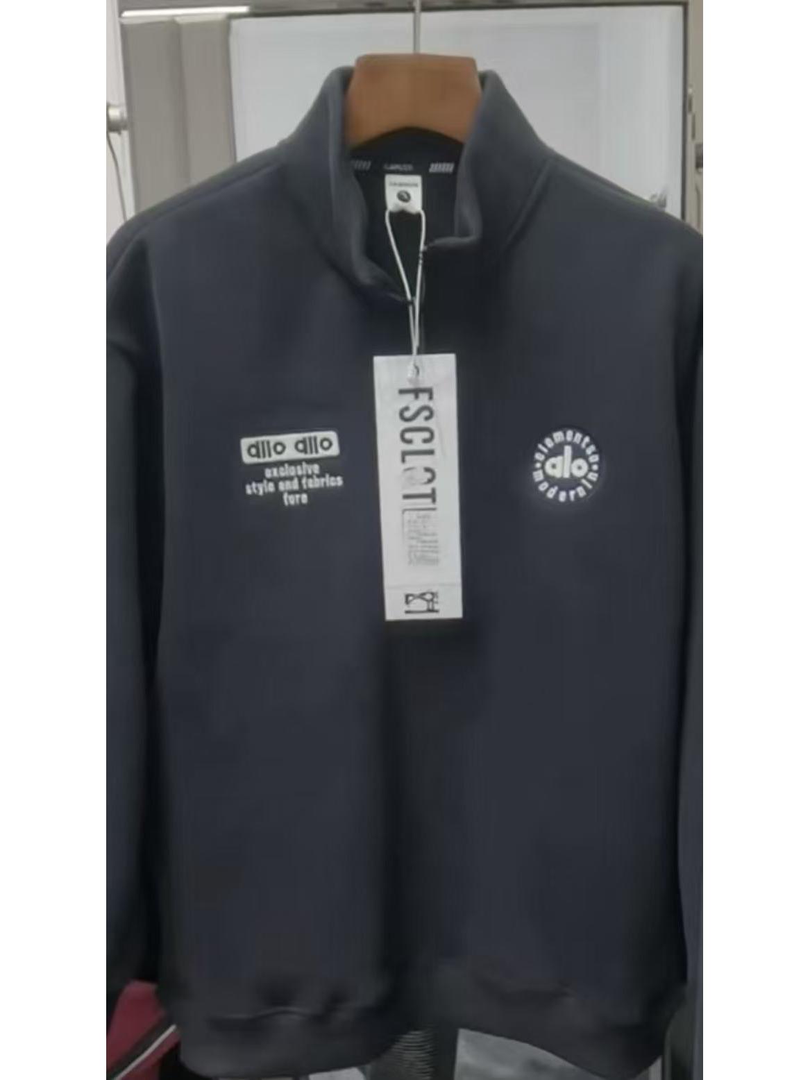 

Unisex Stand-Collar Sweatshirt: 2025 Autumn American Trend, College Style, Embroidered Half-Zip Polo. XL 140-160 jin темно-серого