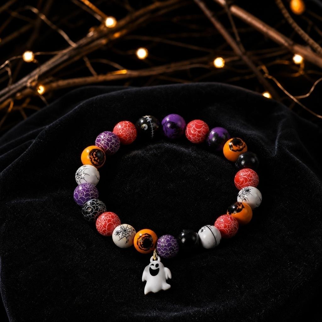 Beaded Halloween Pet Collar for Cats and Dogs Holiday Party Costume
