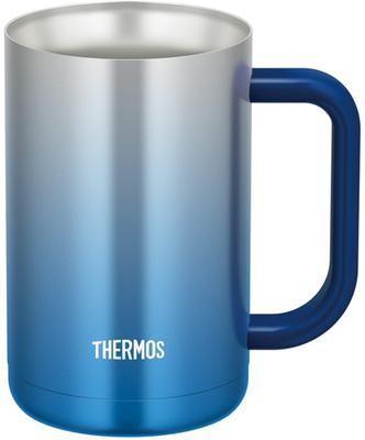 Thermos Vacuum Insulated Mug Sparkling Blue Beer Mug Day Gift Men Women Birthday Present 0.6L JDK-600C SP-BL Father's