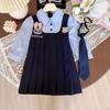 Children's Rabbit Dress - New Spring/Autumn Two-Piece Long-Sleeve with Tie
