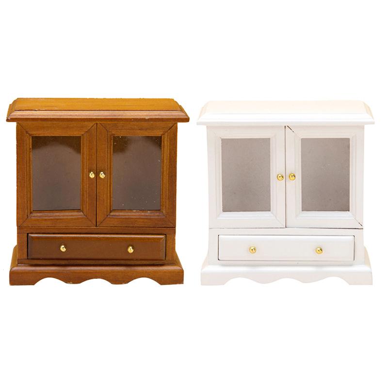 1 Buc. Mini Dulap Vitrină pentru Păpuși Mobilier Decorativ pentru Casa de Păpuși