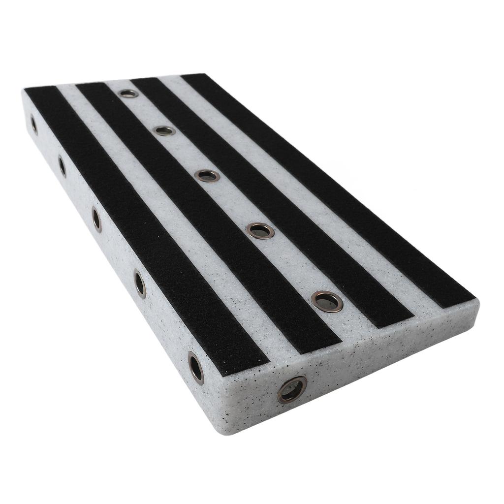 Guitar Effect Pedal Board PE Hook and Loop Fastener Instrument Accessory for Performance White Marble Design