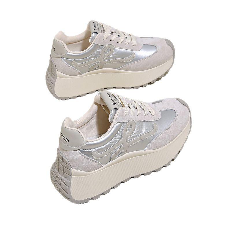 Platform casual sports shoes women's muffin Dexun shoes 2025 new Forrest Gump shoes spring and summer fashion versatile dad shoes