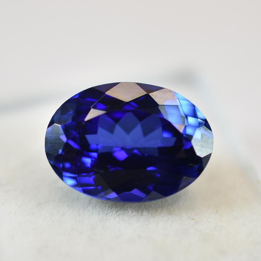 Natural Blue Tanzanite Loose Gemstone 10.20 Ct Oval Cut for Jewelry Making and Gem Collections