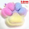 14cm Gradient Color Cat Paw Pinch Decompression Toy Squishy Fidget Squeeze Toy Slow Rebound Stress Relief Gifts for Adults Kids