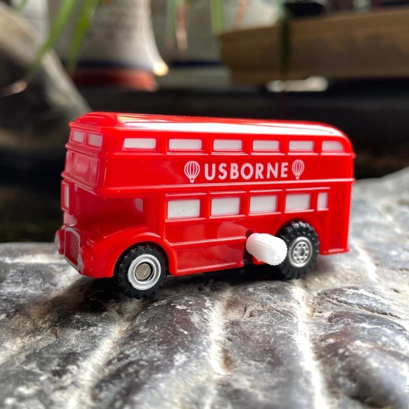 Gimbal Wheel Mini Clockwork Double Decker Bus Tractor Locomotive Track Car Beano Retro J.Perry Acrobatics Toys Figures
